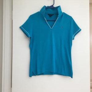 Tommy Hilfiger Turquoise T-Shirt Size Large